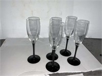 5 LONG STEAMMED GLASSES