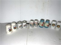 5 SETS OF SALT AND PEPPER SHAKERS