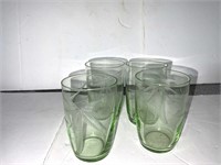 4 VASELINE GLASSES