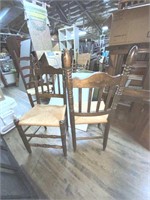 2 LADDER BACK CHAIRS