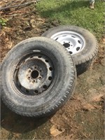 2- 265/75/17 Chevy 6 lug tires and wheels