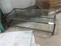 Glass & Metal Coffee Table with extra Glass