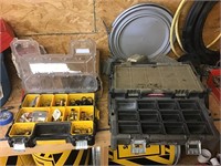 2 storage totes and accessories