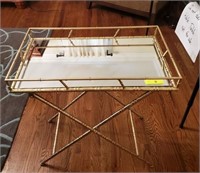 GLASS TOP TRAY STYLE FOLDING TABLE
