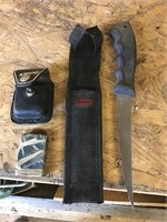 Berkeley filet knife and zippo camo lighter