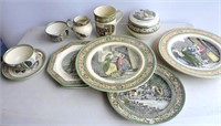 Adams English Plates, Cream & Sugar, Etc