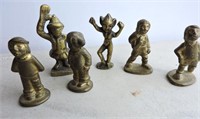 Miniature Brass Figures 2"T