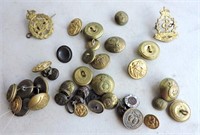 Quantity Military Buttons & Pins, Etc