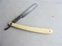 Antique Straight Razor With Bone Handle