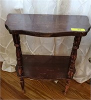 VINTAGE HALF MOON AND SCALLOPED FOYER TABLE