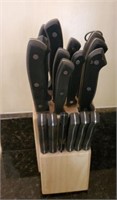 KNIFE BLOCK SET WITH KNIVES