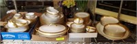 SET OF GOLD TRIM AND CHINA