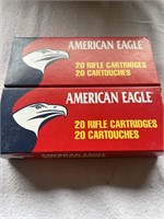 American Eagle Ammo 20 Rifle Cartridges  (2 boxes)