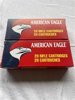 American Eagle Ammo 20 Rifle Cartridges  (2 boxes)