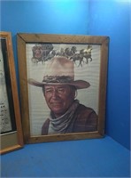 John Wayne and lake Manitou wall hanging