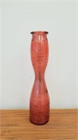 TALL PINK GLASS VASE