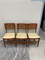 3 WOODEN CHAIRS