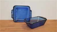 2 ANCHOR OVENWARE LOAF AND BAKING DISHES