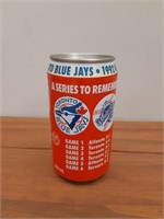 VINTAGE BLUE JAYS COKE CAN FROM 1992 WORLD SERIES