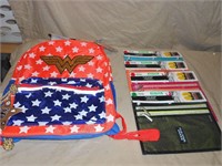 Back Pack & 4 pencil pouches