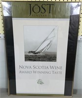 Framed Nova Scotia Wine Poster