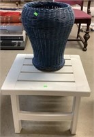 Wicker Basket, Plastic Patio Side Table