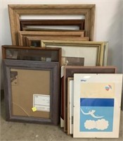 Assorted Picture Frames Some No Glass