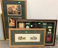 Golf Shadow Box And 2 Framed Prints