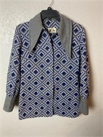 Vintage 1970s Mr Jim Abstract Button Front Shirt