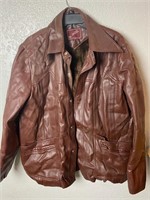 Vintage Fur Lined Le Jacket Leather Coat