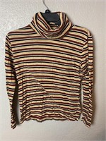 Vintage Gotham Striped Knit Turtleneck Shirt