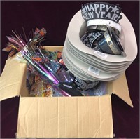 Lot of New Year Decor-Paper Hats-Noise Makers