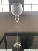 Glass candleholder