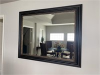 Large framed wall mirror