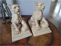 Gothic-style dog bookends