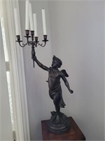 Bronze cherub candelabra