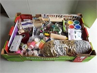 BOX OF ASSORTED CRAFT SUPPLIES