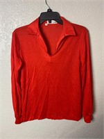 Vintage 1970s Lady Manhattan Red Shirt