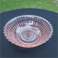 Depression Glass, Pink Buttons & Bows Bowl