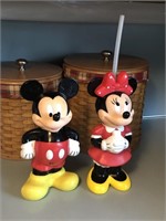 Disney Mickey and Minnie Mouse Drink/Travel Mugs