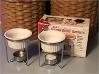 Set of 2 Norpro Ceramic Butter Warmers