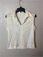 Vintage 1970s Sleeveless Collared Shirt