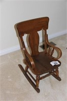 child's wood rocking chair