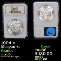 1904-o Morgan $1 Graded ms65