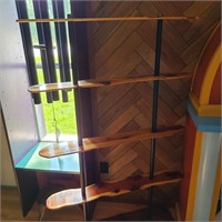 5 Tier Cedar & Pipe Display Shelf