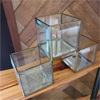Signed FarberGlass Cuboid Arch Tea Candle Display