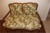 wood settee