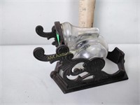 Tatums revolving cast iron snail inkwell in great