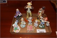 lot of clown figurines