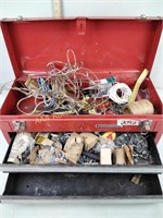 Craftsman metal toolbox with miscellaneous